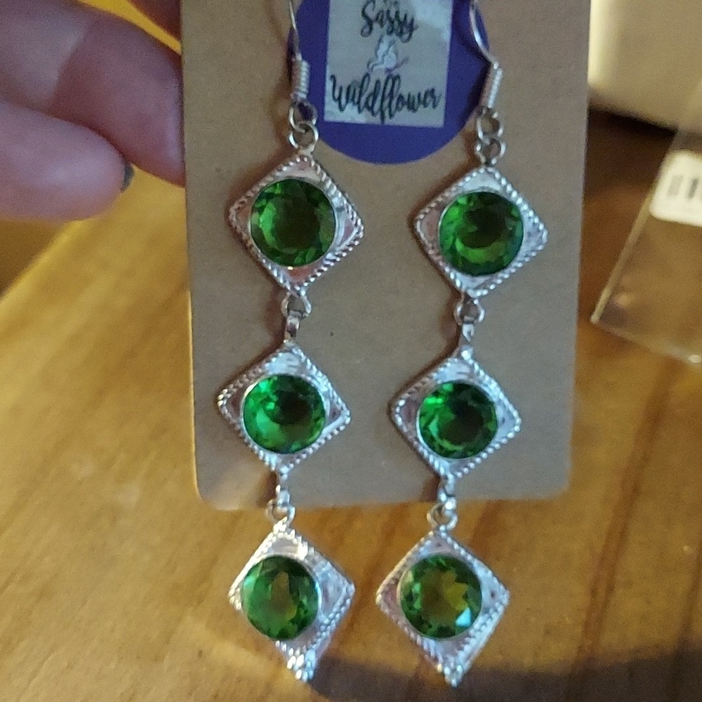 PERIDOT Sterling Silver Earrings